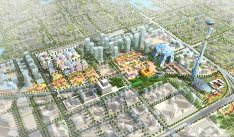 Isometric view of a city