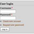 Picture of User Login block